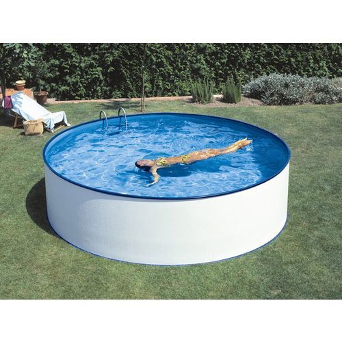 piscine hors sol acier blanc