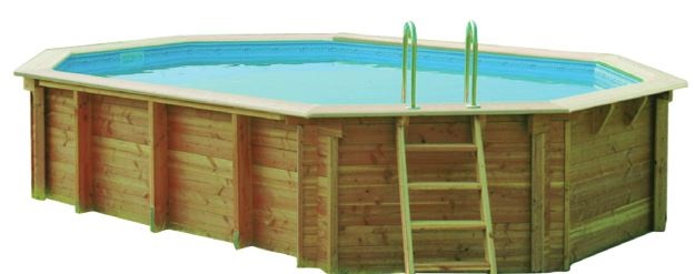 PISCINE HORS SOL BOIS OVALE