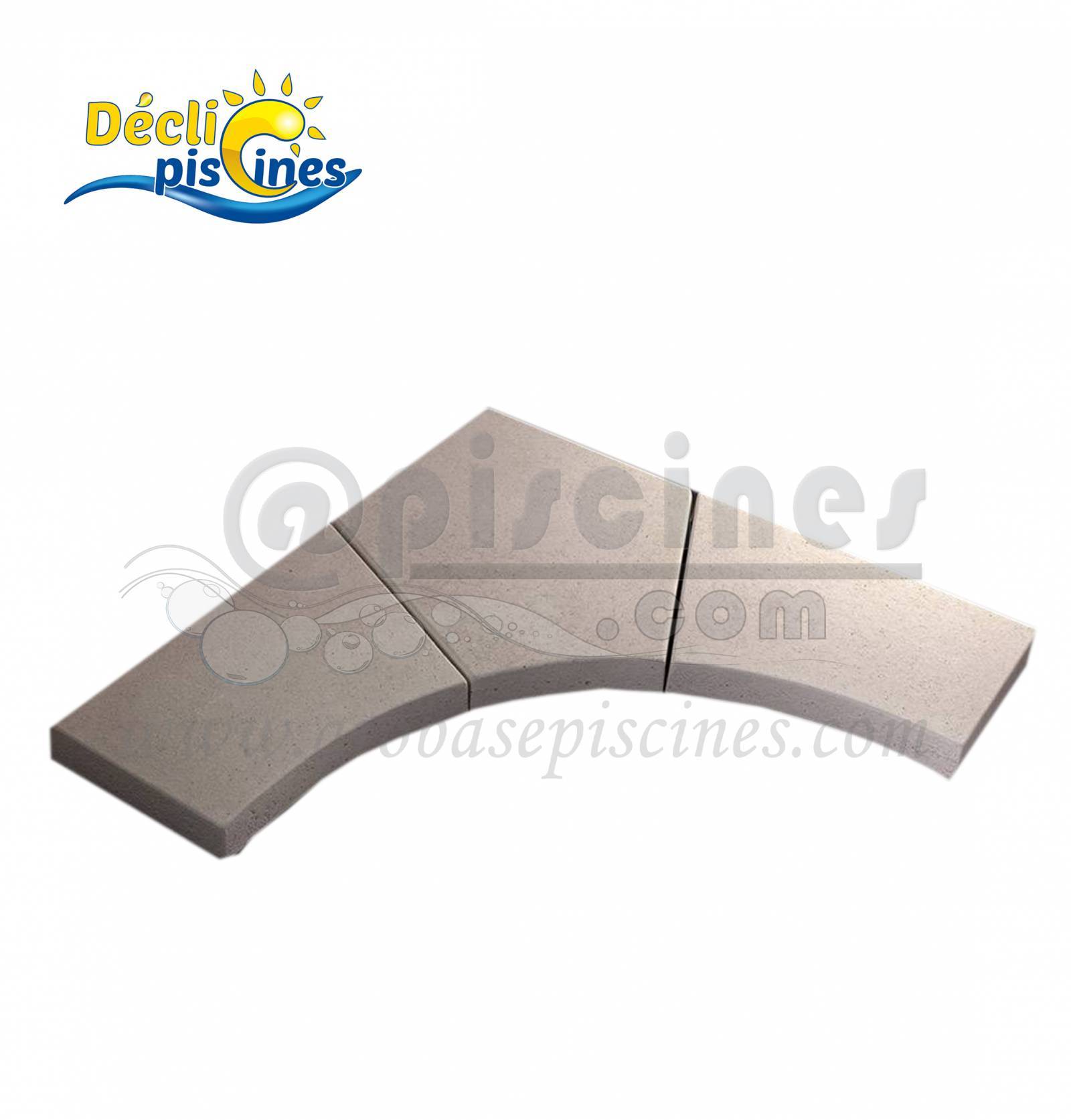 Kit margelles en pierres reconstituées pour piscine coque DECLIC 850
