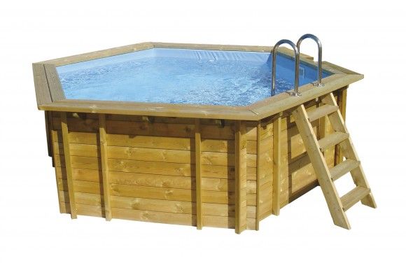 PISCINE HORS SOL BOIS HEXAGONALE