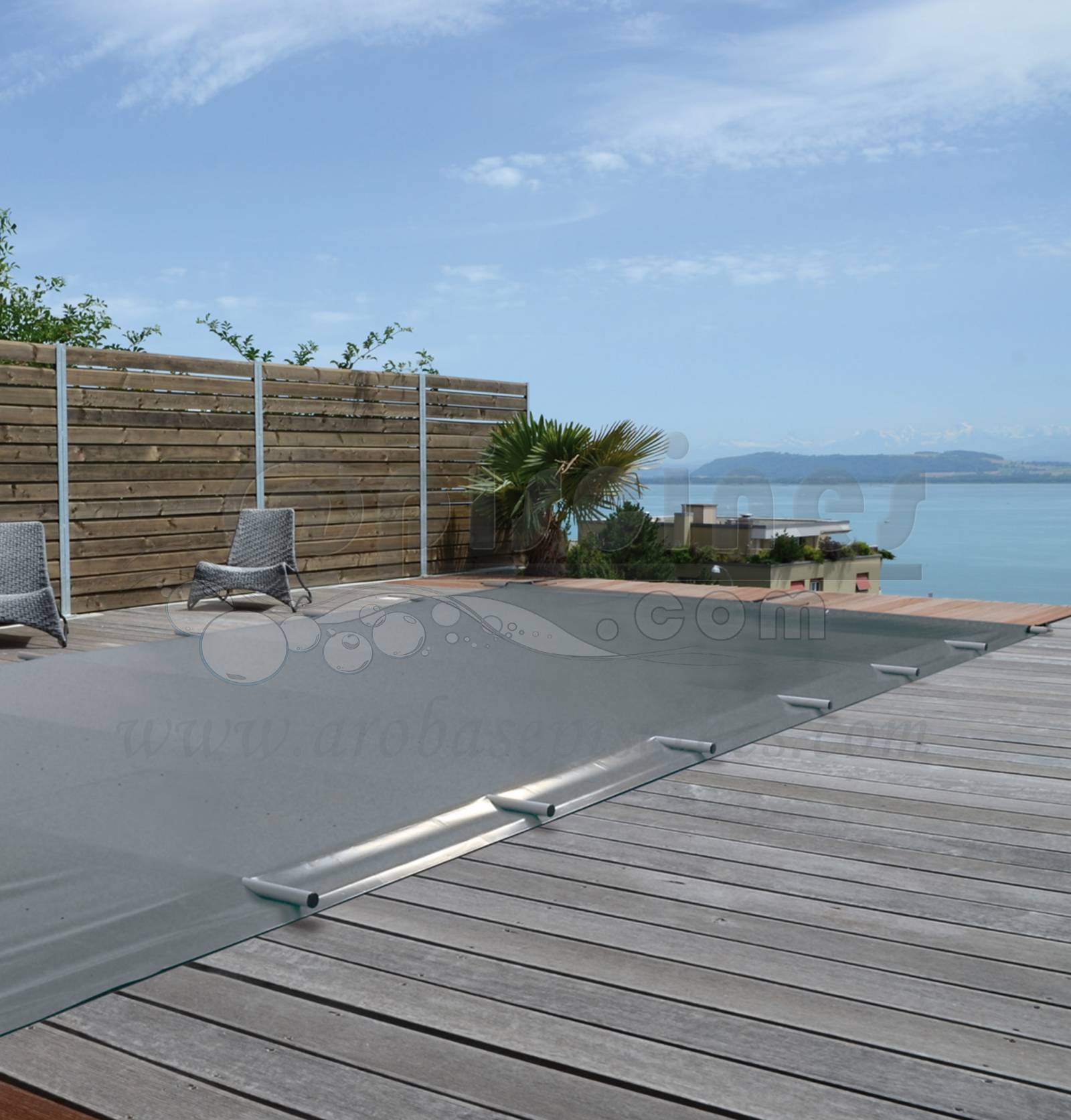 BACHE A BARRES LUXE DE SECURITE POUR PISCINES RECTANGULAIRE A PARTIR DE 6MX3M