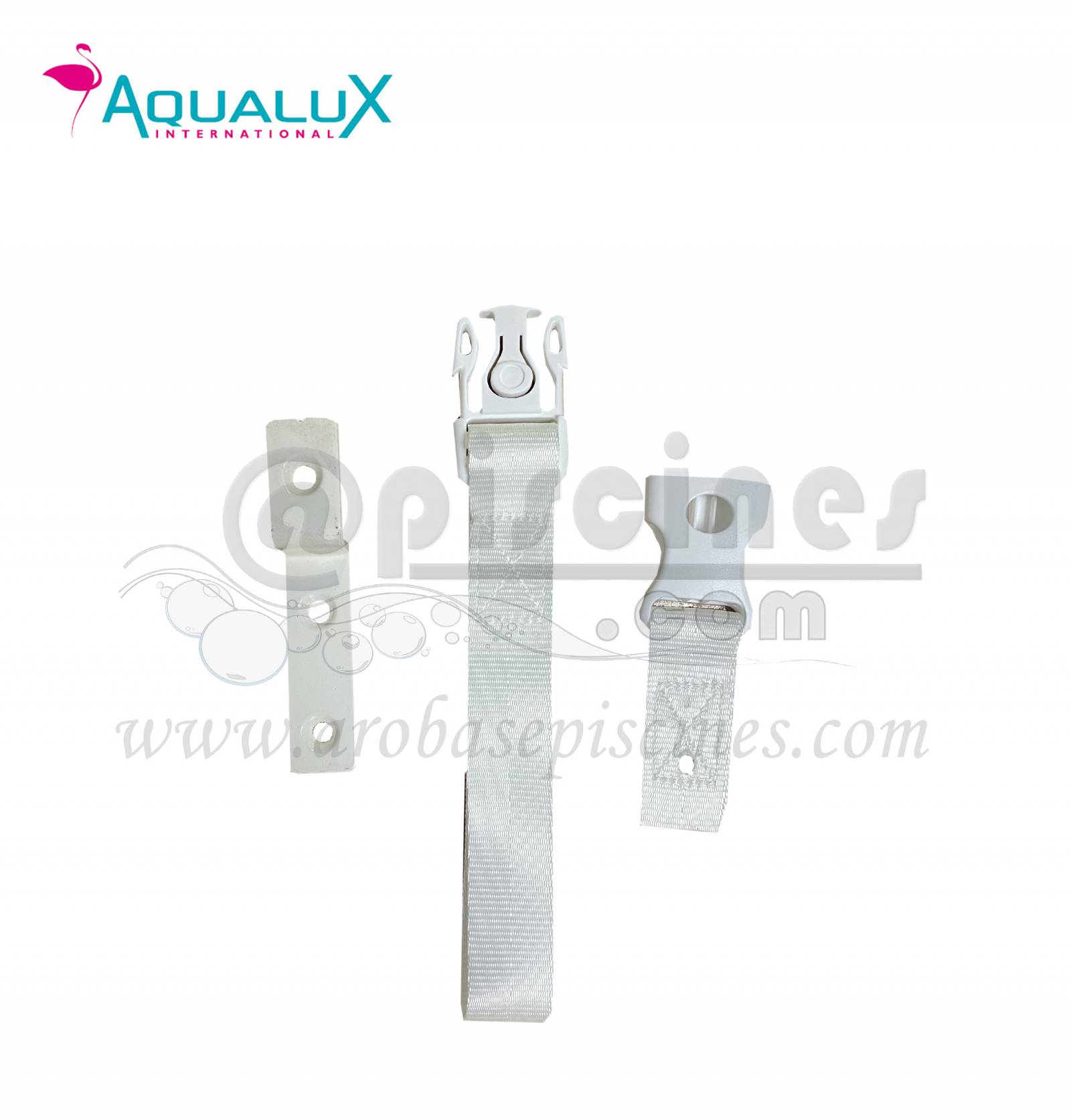 ACHETER UN KIT DE SANGLE D'ACCROCHAGE POUR VOLET ROULANT DE PISCINE AQUALUX DE CHEZ FRANCE PISCINES COMPOSITES A ISTRES