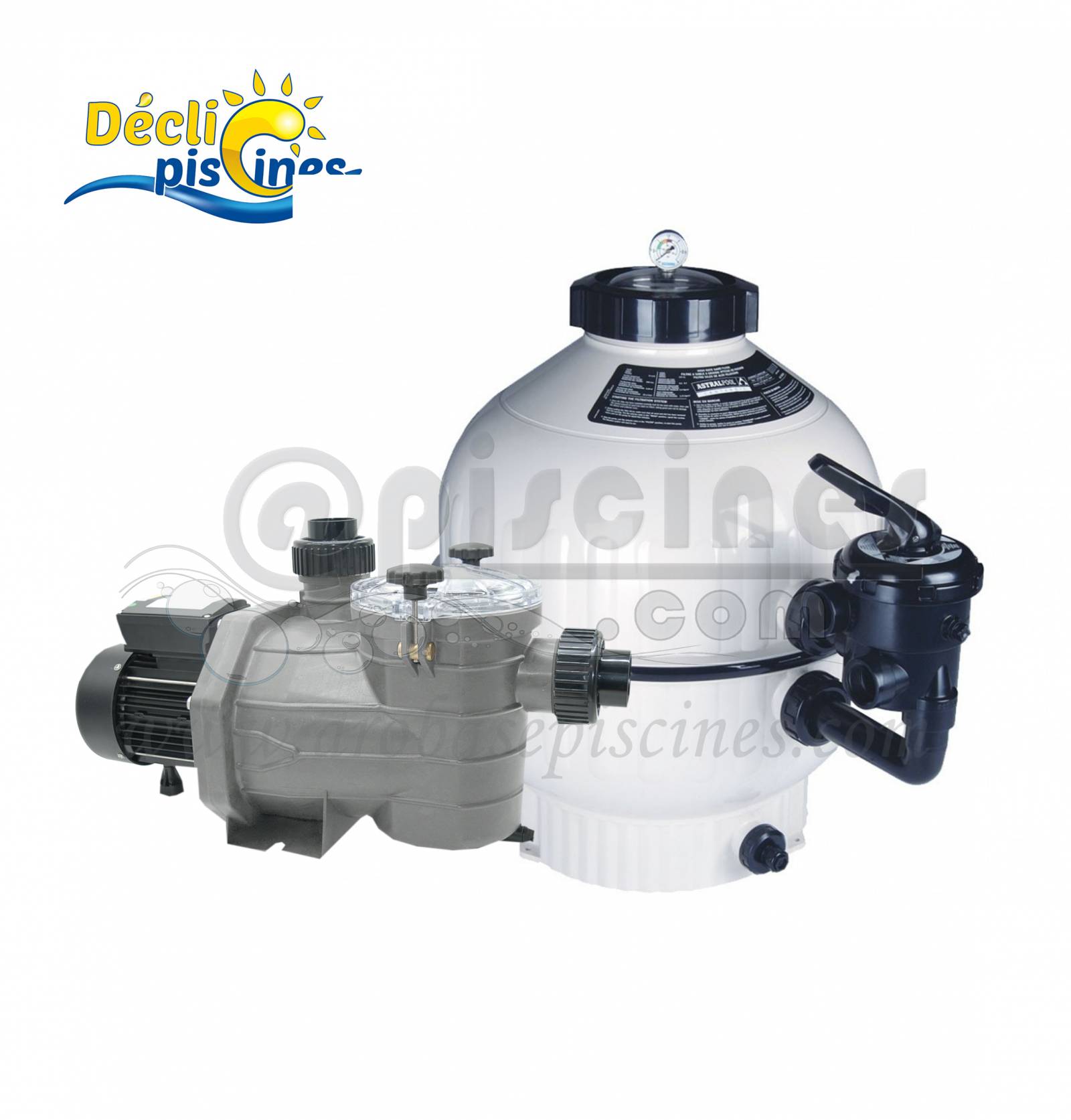 KIT FILTRATION POUR PISCINES DECLIC