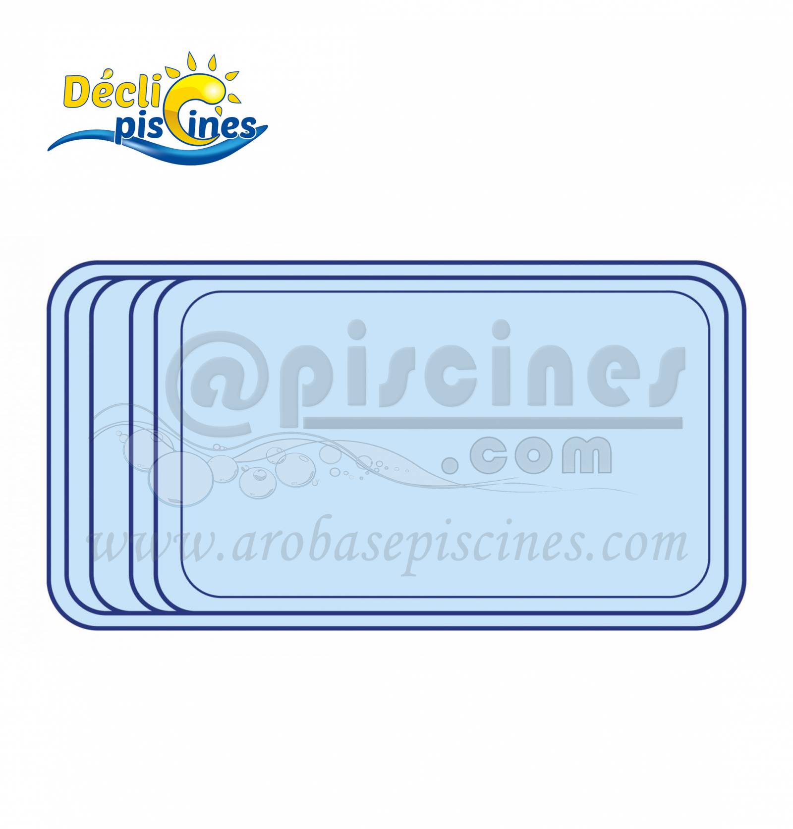 Piscine coque POLYESTER rectangulaire PRIX PAS CHER