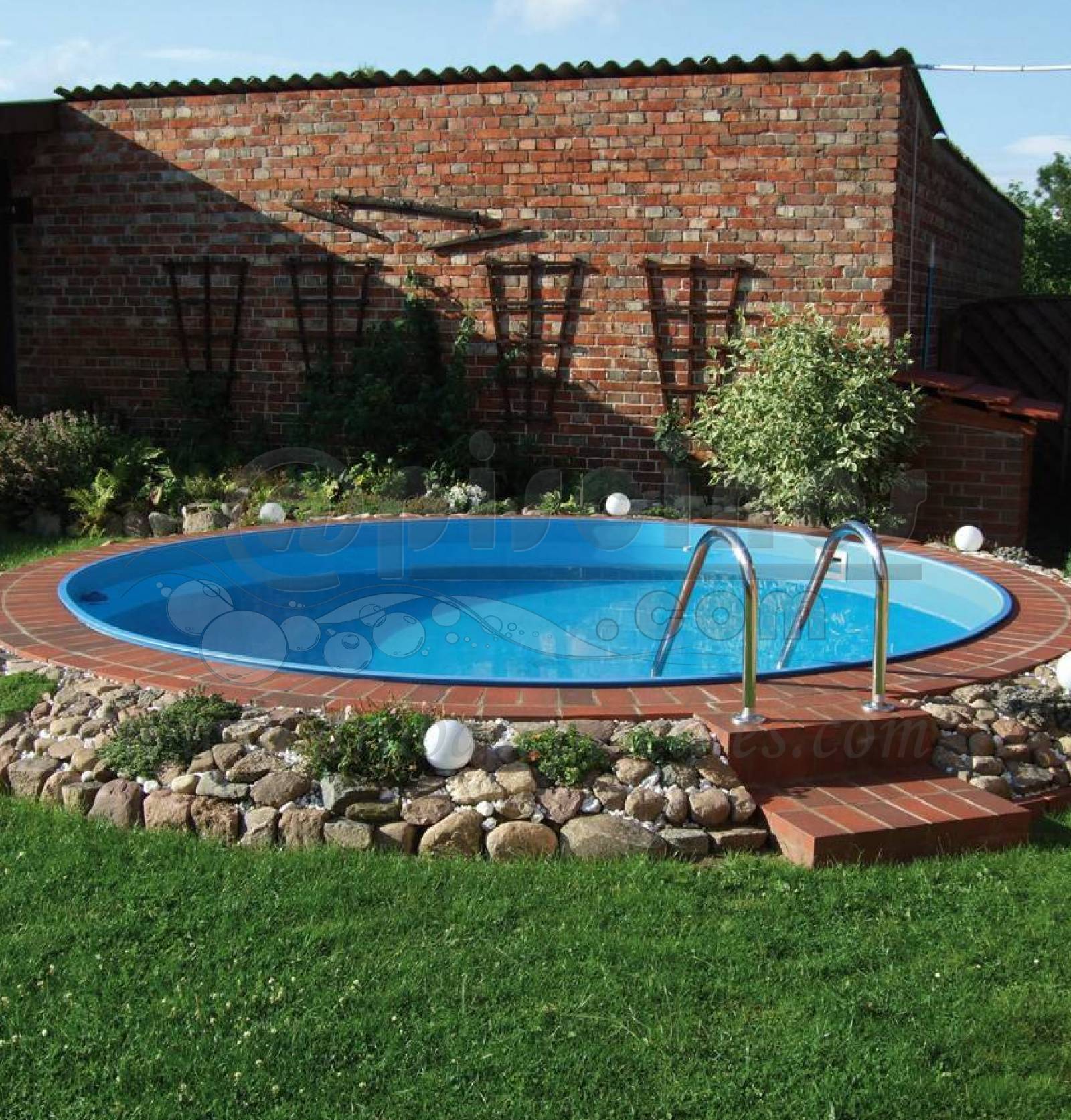 ACHETER UNE PISCINE ENTERREE RONDE EN ACIER 