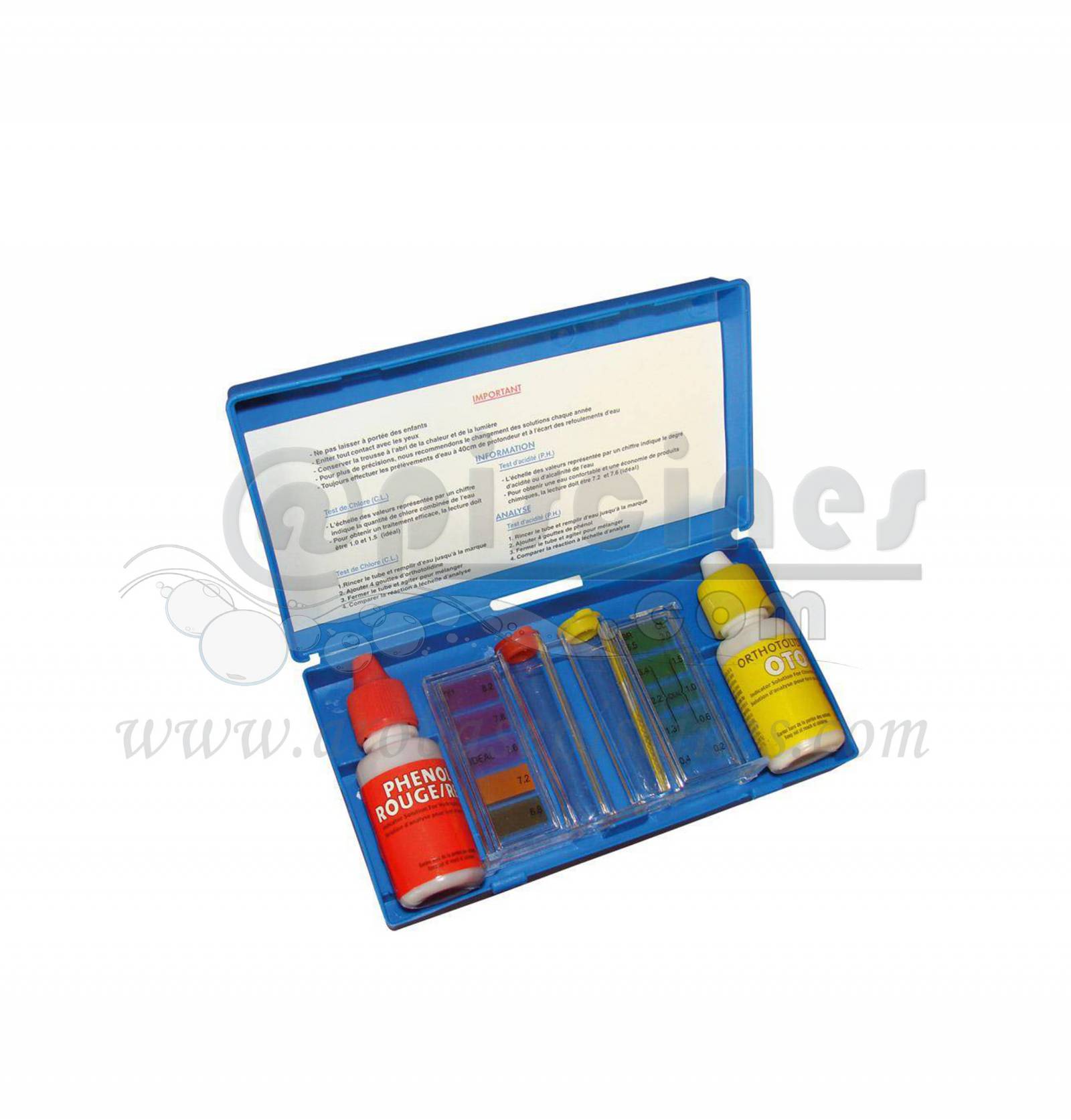 trousse d'analyse pour eau de piscine